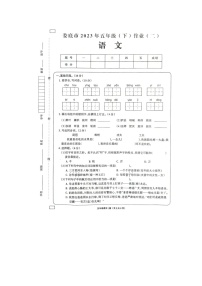 湖南省娄底市2022-2023学年五年级下学期语文期中作业