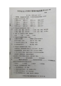 福建省龙岩市武平县2022-2023学年六年级下学期期中随堂练习语文试卷+