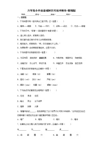 小升初部编版语文六年级下册基础专题过关：基础知识考前冲刺卷（含答案）