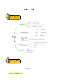 2022-2023年小升初部编版语文古诗鉴赏专项体裁分类训练学案：专题01 古诗 （含答案）