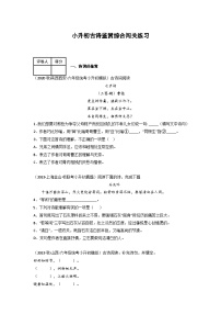 2022-2023年小升初部编版语文古诗鉴赏专项体裁分类训练学案：综合闯关练习 （含答案）