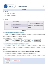 2023年小升初部编版语文阅读理解专项复习学案：专题09 理解句子的含义