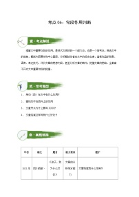 考点06：句段作用判断（讲解）——2023年小升初部编版语文记叙文阅读专项冲刺（教师版+学生版）