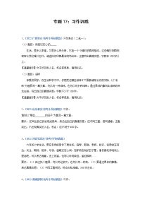 专题17：习作训练——2023年部编版语文小升初专项训练100题（含解析）