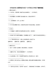 2022-2023学年部编版语文六年级下册小升初专项复习:按要求改写句子 (含答案)