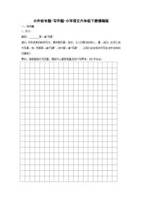 2022-2023学年部编版语文六年级下册小升初专题复习：写作题