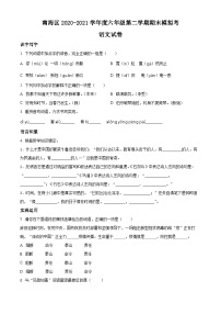 【小升初真题卷】2020-2021学年广东省佛山市南海区南海市实验小学部编版六年级下册期末模拟考试语文试卷（原卷版+解析版）