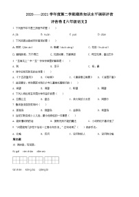 【小升初真题卷】2020-2021学年广东省广州市黄埔区部编版六年级下册期末统考语文试卷（原卷版+解析版）