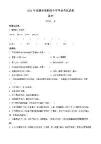 【小升初真题卷】江苏省无锡市滨湖区小学2021年部编版小升初考试语文试卷（原卷版+解析版）