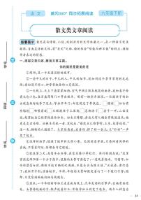 （2023春）-人教版小学语文（六下）-同步拓展阅读 散文类文章阅读