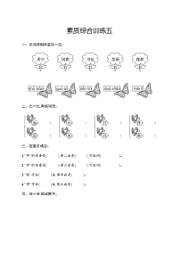 人教版小学语文一年级上册素质综合训练含答案5