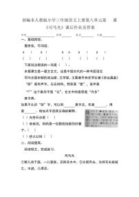 小学语文人教部编版 (五四制)三年级上册第八单元24 司马光作业ppt课件