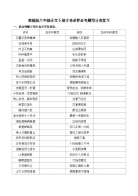 （新课标）2023年部编版六年级语文下册古诗必考题型分类复习