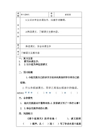 小学语文人教部编版六年级下册那个星期天学案设计