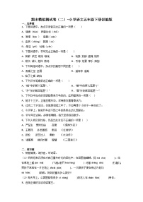 期末模拟测试卷（二）-2022-2023学年语文五年级下册（统编版）