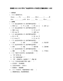 部编版2022-2023学年广东省深圳市小升初语文质量检测卷（A卷）含解析