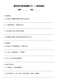 统编版小学语文三年级下册期末复习专项训练题07——修改病句