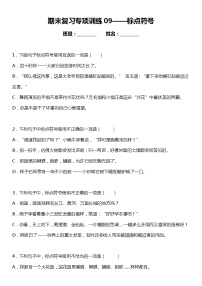 统编版小学语文五年级下册期末复习专项训练题09——标点符号