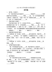 小升初专项总复习-查字典B卷-2022-2023学年语文六年级下册（统编版）