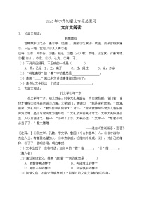 小升初专项总复习-文言文阅读A卷-2022-2023学年语文六年级下册（统编版）