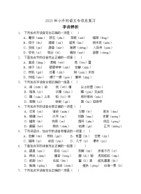 小升初专项总复习-字音辨析A卷-2022-2023学年语文六年级下册（统编版）