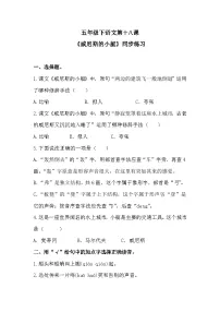 人教部编版五年级下册威尼斯的小艇同步达标检测题