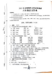 河南省南阳市西峡县2022-2023学年六年级下学期6月期末语文试题