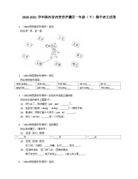 2020-2021学年陕西省西安市浐灞区一年级（下）期中语文试卷