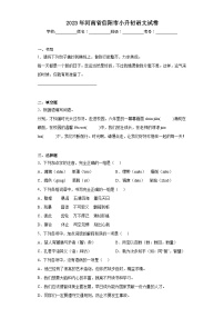 2023年河南省信阳市小升初语文试卷（含解析）