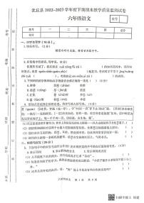 河南省周口市沈丘县2022-2023学年六年级下学期期末语文试卷