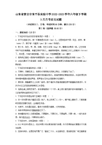 2022-2023学年山东省泰安市东平县实验中学六年级（五四学制） 3月月考语文试卷