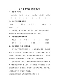 小学丁香结精品当堂达标检测题