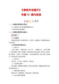 专题10 课内阅读-2023-2024学年三年级语文上册寒假专项提升（部编版）