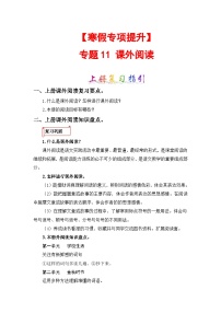 专题11 课外阅读-2023-2024学年三年级语文上册寒假专项提升（部编版）