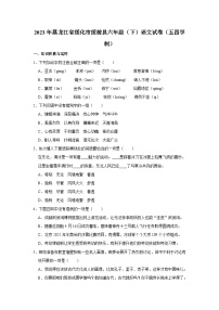 2023年黑龙江省绥化市绥棱县小升初语文试卷