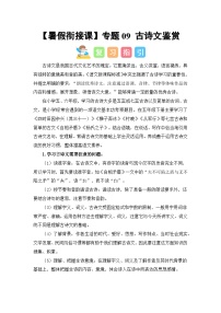 专题09 古诗文鉴赏（讲义+试题） 2023年五升六语文暑假衔接课（统编版）