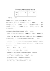 【暑期特辑】小升初系列—2023年新生学情调研测试语文测试卷统编版