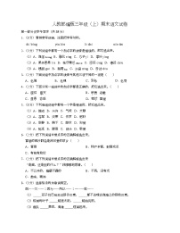 期末试卷（试题）统编版语文三年级上册