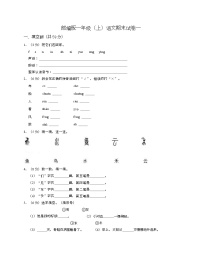 期末试卷一（试题）统编版语文一年级上册