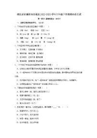 湖北省省襄阳市谷城县2022-2023学年六年级下学期期末语文试（文字版含答案解析）