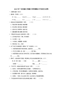 广东省湛江市廉江市安铺镇2021-2022学年六年级下学期期末语文试卷（文字版含答案解析）