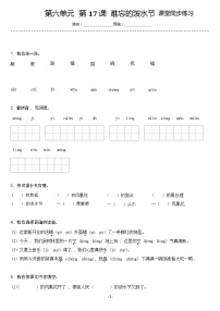 人教部编版二年级上册难忘的泼水节精品精练