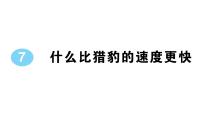 小学语文人教部编版五年级上册什么比猎豹的速度更快作业课件ppt