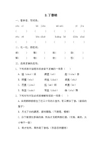 小学语文人教部编版六年级上册丁香结课后作业题