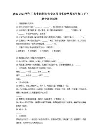 广东省深圳市宝安区松岗实验学校2022-2023学年五年级下学期期中语文试卷