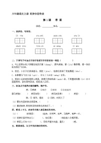 六年级上册草原优秀同步达标检测题