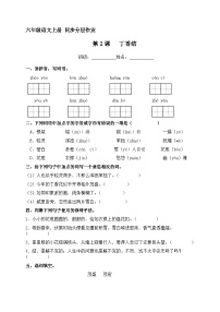 小学语文人教部编版六年级上册丁香结优秀习题