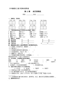 人教部编版六年级上册故宫博物院精品课堂检测