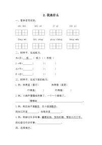 小学语文人教部编版二年级上册我是什么精练