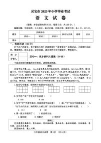 河南省三门峡市灵宝市2022-2023学年六年级下学期期末语文试题